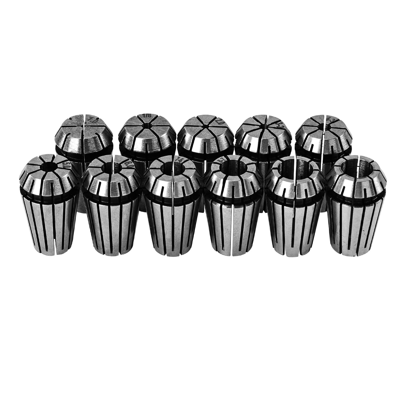 Set di pinze di serraggio ER16 per trapano, pinza di serraggio ER16 da 1 a 10 mm, pinza di serraggio a molla ER-16 per incisore CNC e tornio di fresatura, portautensili, 11 pezzi.