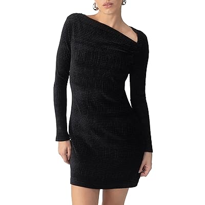 Sanctuary Velvet Asymmetrical Dress Women