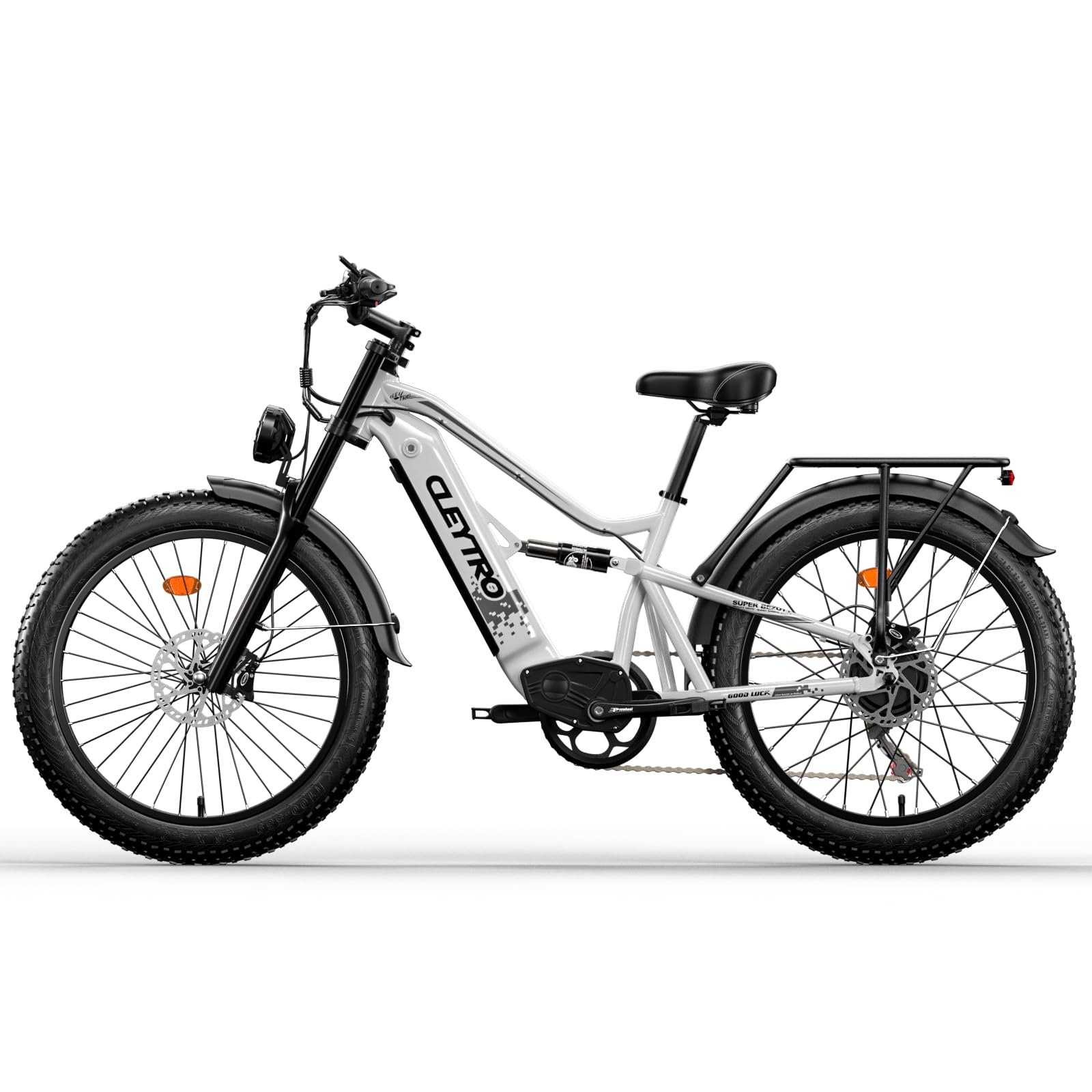tifgalop Elektrofahrrad für Erwachsene, 26-Zoll-Offroad-Elektrofahrrad, doppelte Stoßdämpfung, 7 Gänge, 48V 18Ah Lithiumbatterie, Reichweite bis zu 45–90 Kilometer