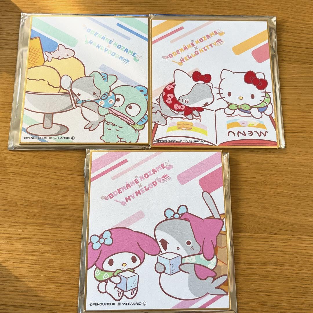 3563ハローキティ色紙 ハローキティ 50周年 クリアミニ色紙 アニバーサリーマーケット