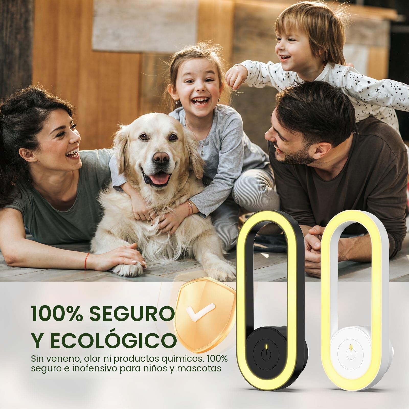 Repelente Ultrasónico de Plagas, Electrónico Repelente Mosquitos Insectos Control para Interiores, Antimosquitos Electrónico para Ratones, Arañas, Cucarachas, Moscas(4 Paquetes)