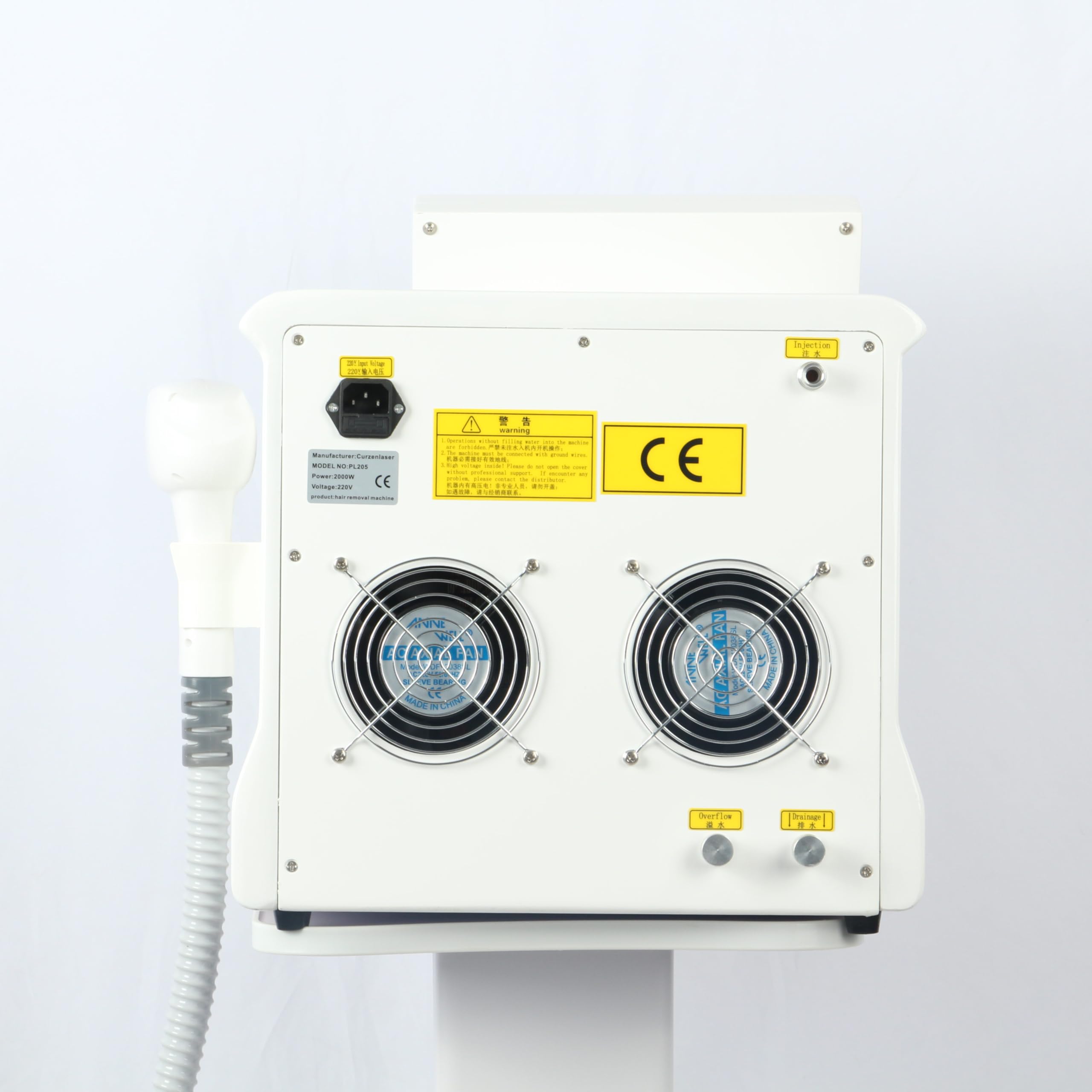 Epilatore Laser Professionale (755/808/1064nm) per Viso e Corpo - Depilazione Permanente Sicura per Uomini e Donne, Pelli Chiare e Scure con Raffreddamento a Ghiaccio, Bianco