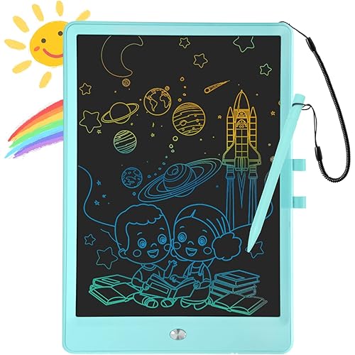 PYTTUR LCD Writing Tablet for Kids 10 Inch Colorful Toddler Doodle Board Drawing Tablet Reusable Electronic Drawing Pads Educational and Learning Toy Gift for 3-8 Years Old Boy and Girls