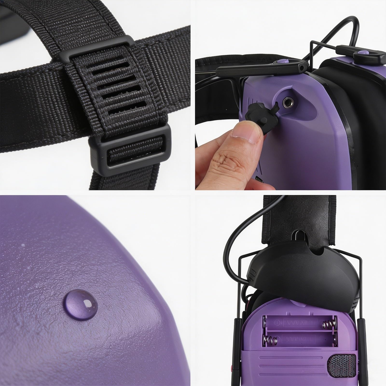 Auriculares de entrenamiento para tiro táctico Auriculares con reducción de ruido y adquisición de sonido con Ken 2 pines PTT Protección auditiva repelente al agua para disparo, caza y uso táctico