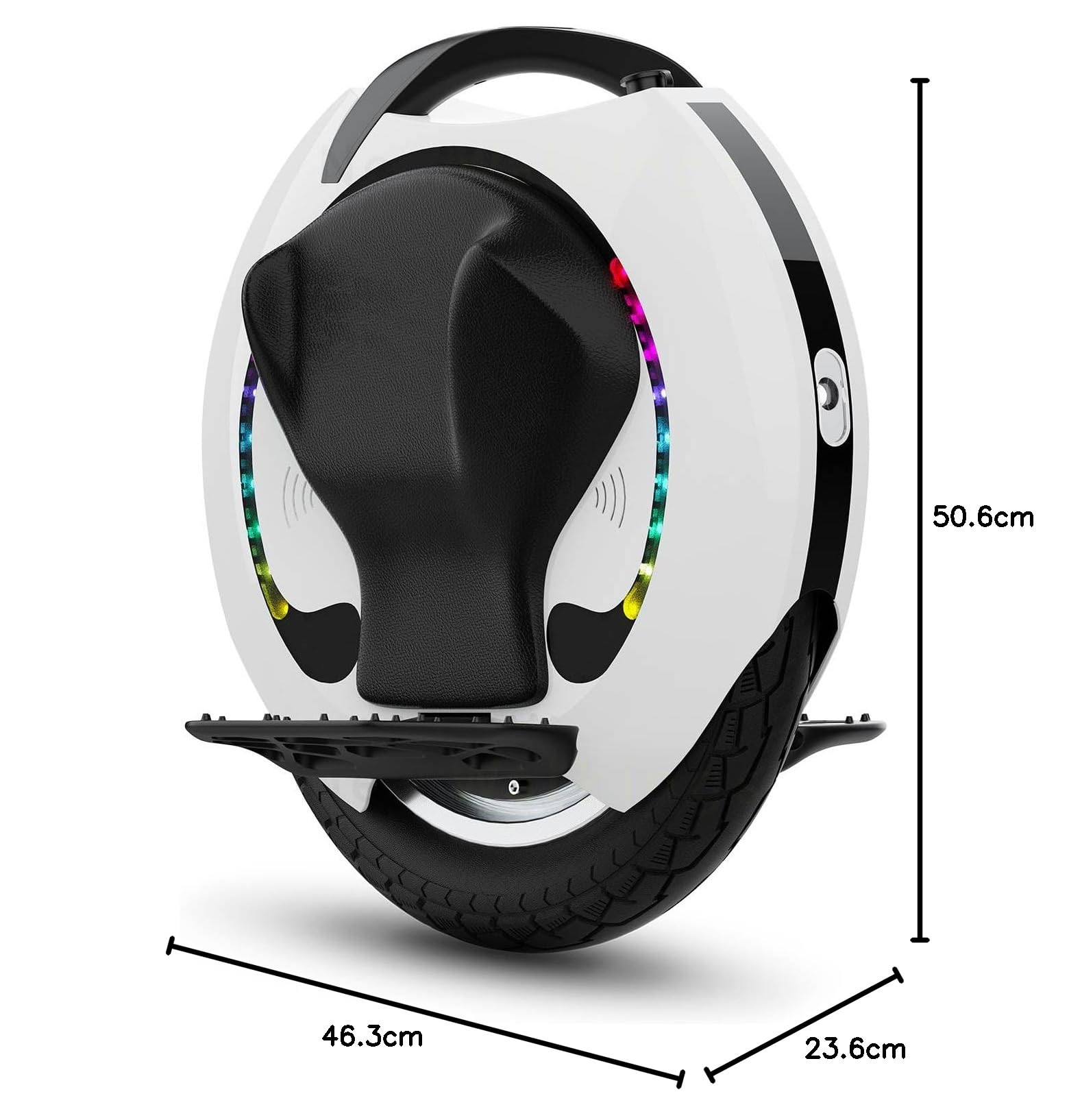 KINGSONG Monociclo Eléctrico KS-16S, Adulto, Blanco, Motor 1200W, Alcance hasta 75km, Restringido 35km/h, Neumático Inflable 18”, Altavoz y Bluetooth