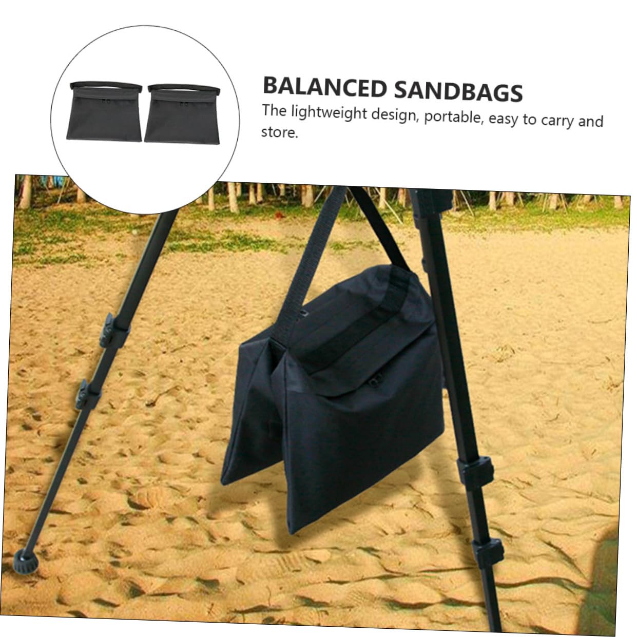 Veemoon 2piezas Sandbags De Fotografía Doble para Tripodes y Equipos De Iluminación Estabilizadores Livianos y Portátiles para Filmación y Fotografía