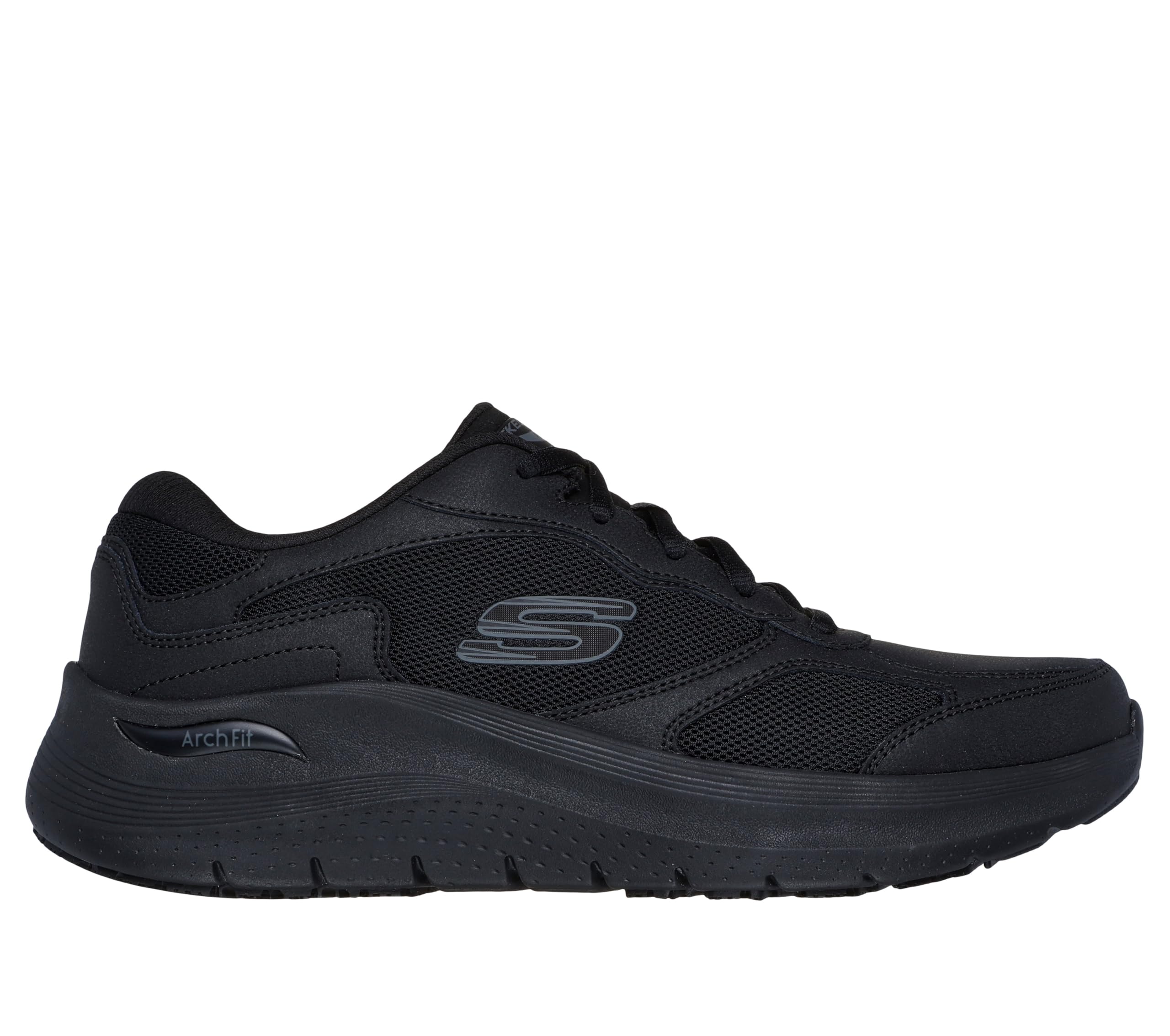 Skechers Mens Work: Arch Fit 2.0 Slip Resistant Lace Up Sneakers for Men