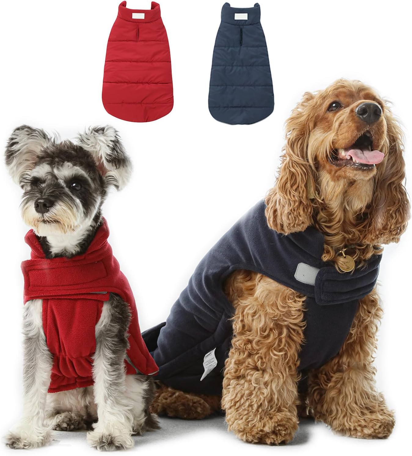 BICOPET Dog Coats for Small Dogs Winter, Reversible Dog