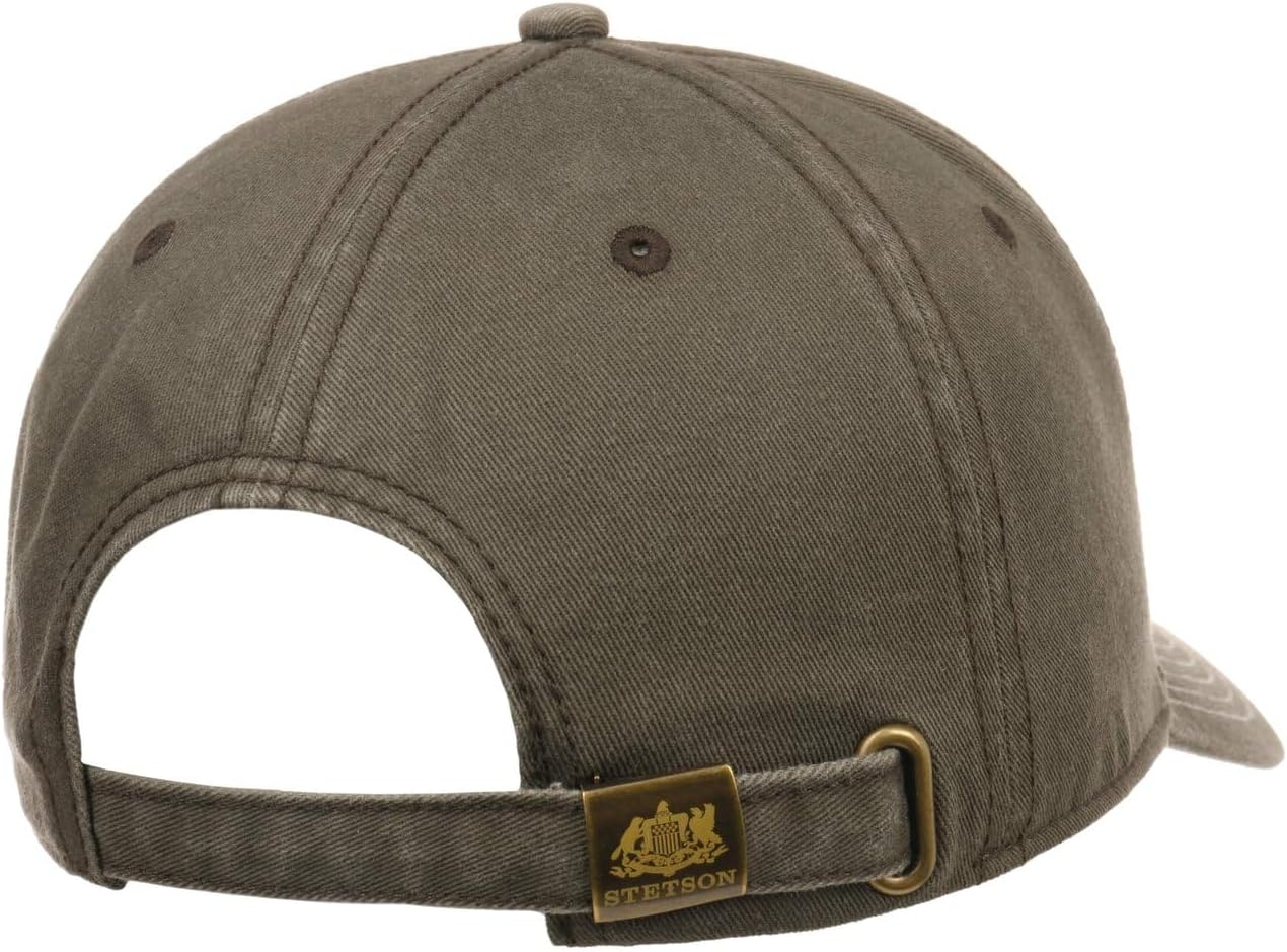 Stetson Lenloy Cotton Baseball Cap Strapback 100% Cotton UV Protection 40+ Curved Brim Adjustable Men Summer Winter