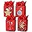 KomoLeay 4 Pack 9 Medium Size Gift Bags Assorted Christmas gift bags with Tissue Paper for Christmas Party Supplies Decor, Wrapping Holiday Gifts-7 X 4 X 9