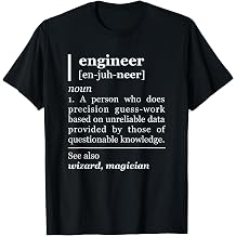 Engineer Definition Funny For Him Men Christmas Engineering T-Shirt