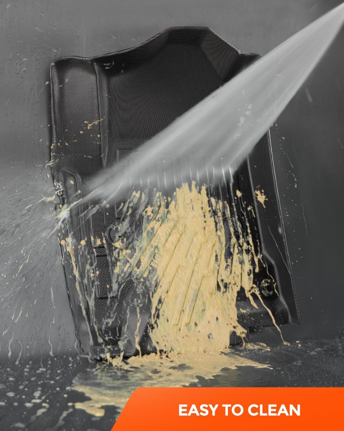 TPE Floor Mats for Chevy Silverado for GMC Sierra 1500 Crew Cab 2014-2018, for Silverado for Sierra 2500 HD/3500 HD Crew Cab 2015-2019 - 3-Piece Set - Image 7