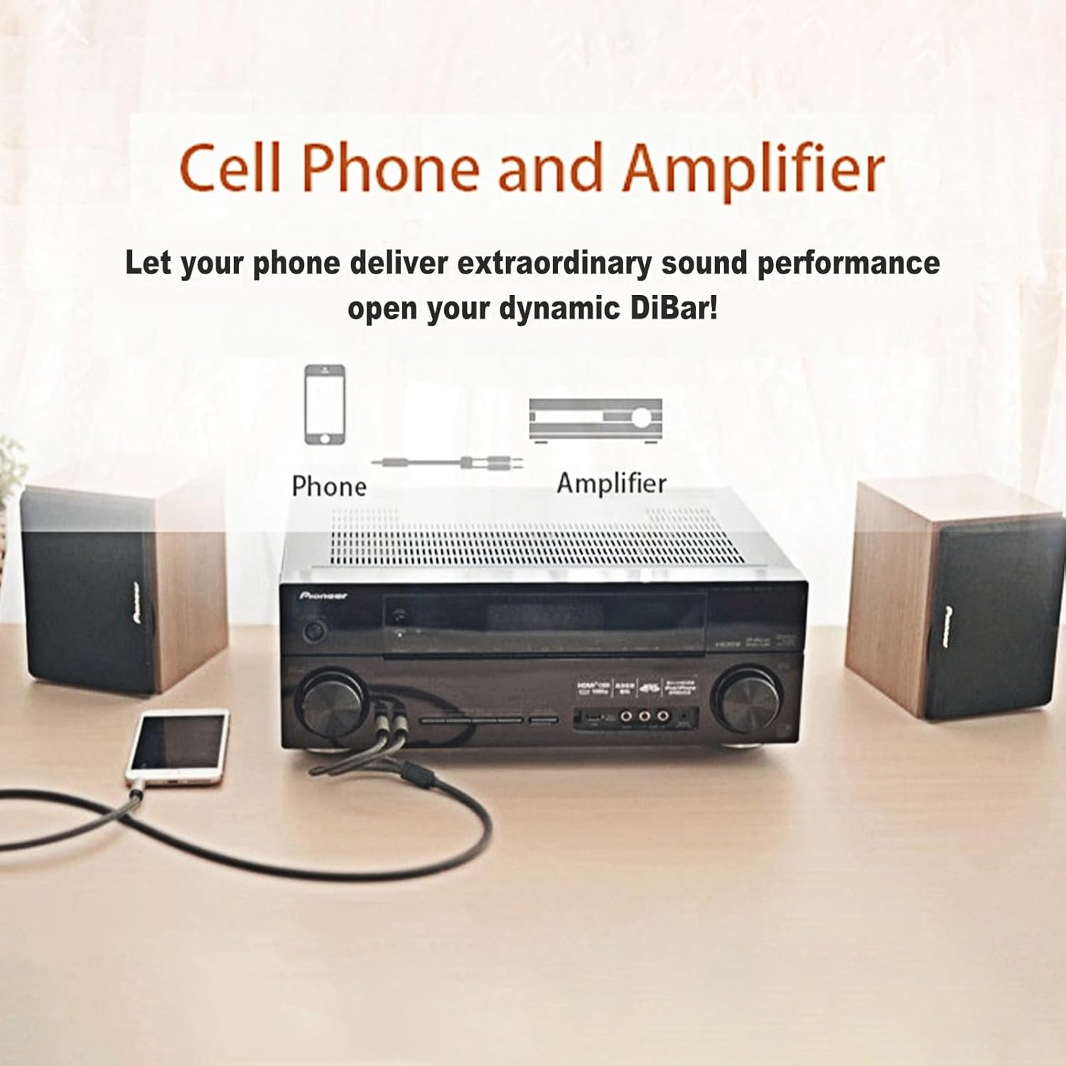 Devinal [50 Feet] 1/8 inch Male Stereo to Dual 1/4 Mono Male Audio Cable, 3.5mm TRS to Dual 6.35mm TS Y Splitter Breakout Cord, Gold Plated Heavy Duty Durable 15 Meters