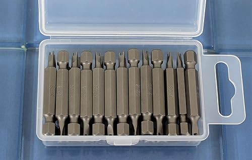 Miniatura 9 de TMAX Juego de 50 puntas de inserción de destornillador #12 de 1 pulgada, acero S2 duradero, con contenedor de almacenamiento resistente