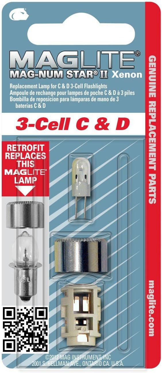 MagLite Mag LMXA301 3 Cell Xenon Flashlight Replacement Bulb