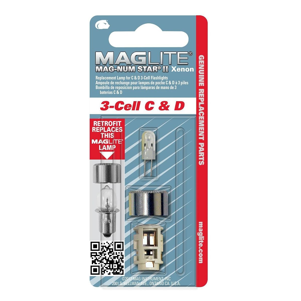 Mag-Num Star Xenon Lamp for 3 Cell Flashlight