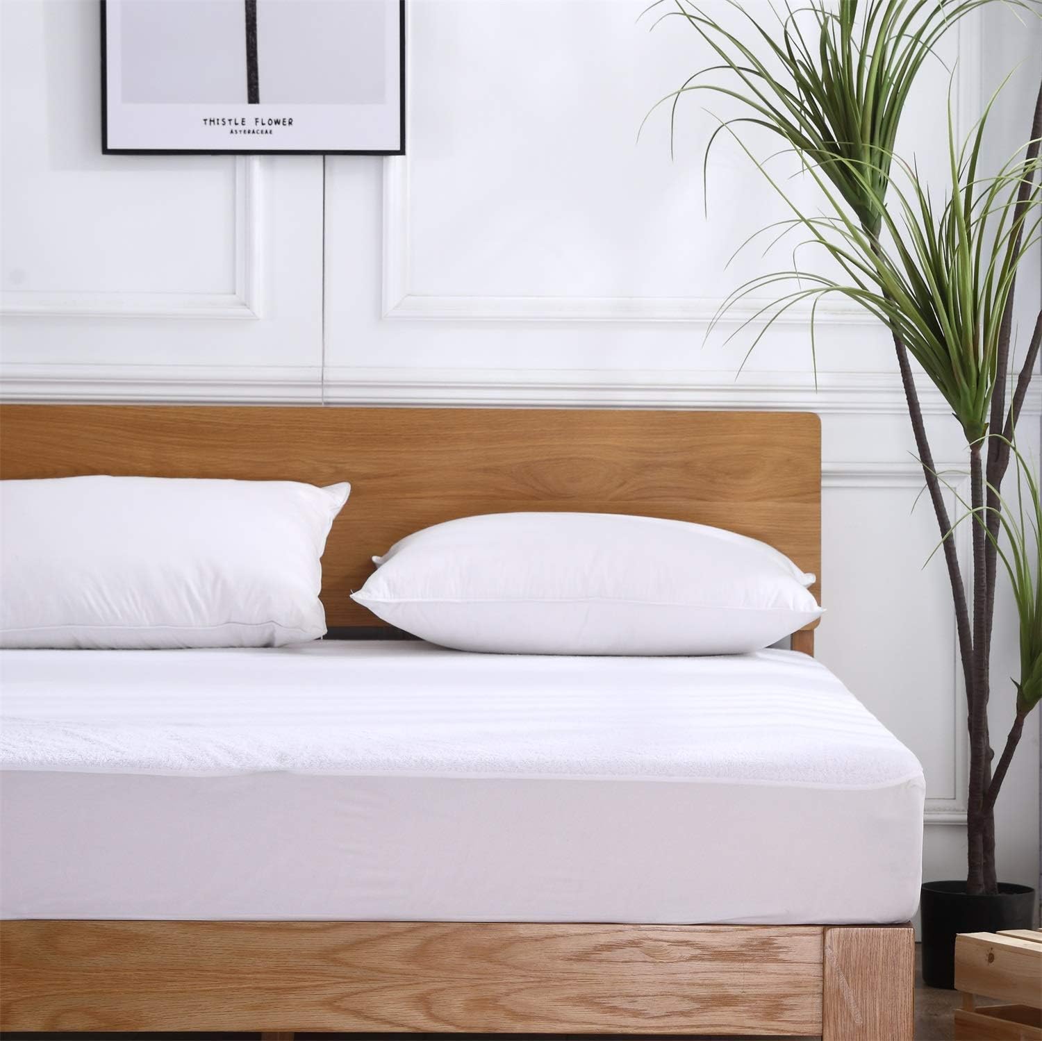 VODOF Twin XL Size Premium 100% Waterproof Mattress Protector-Vinyl Free, Deep Pocket Fits 15-18 Inches Cooling Cotton Terry Waterproof Mattress Cover