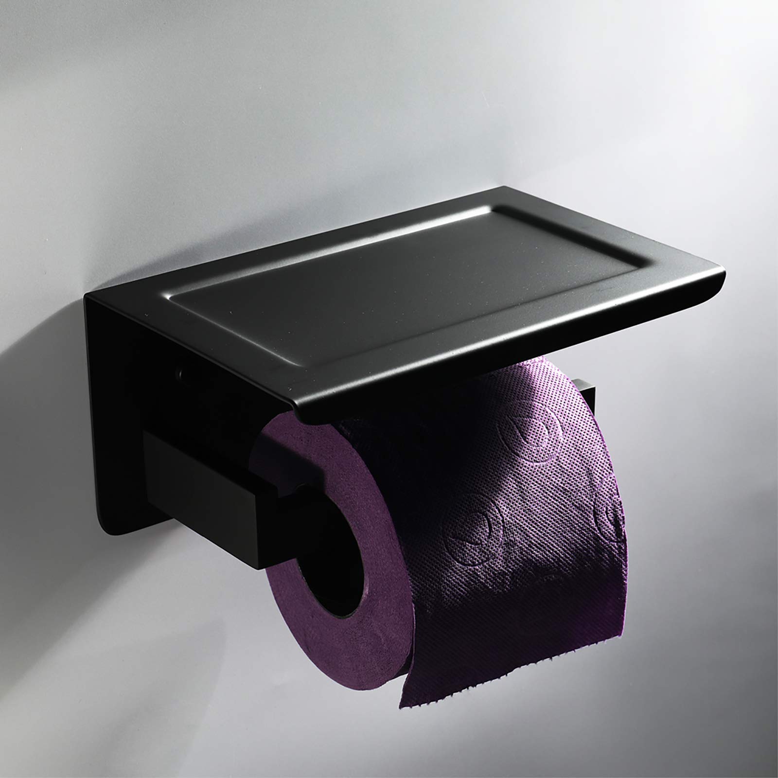 HLTYGWX Portarotolo Porta Carta igienica, portasciugamani Nero in Tessuto a Parete in Acciaio Inossidabile per Bagno, Cucina, Hotel