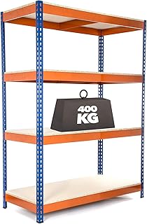 Racking Solutions Extra Heavy Duty Industrial Garage Racking/Shelving Unit 400KG Per Shelf (1800mm H x 1200mm W x 600mm D)