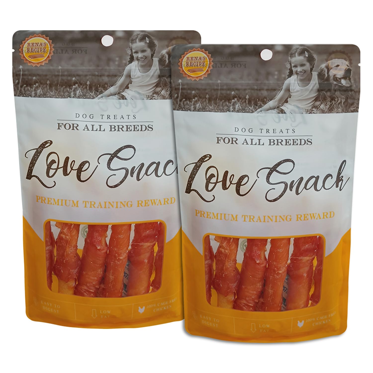 Rena All Life Stages s Love Snack Chicken Wrap Cheese Dog Sticks Treat, for All Dog Breed, Easy to Digest, Low in Fat, 100% Cage Free Chicken, Rich in Protein, Training Treats, 120G (Pack of 2) (B09Z7XZP7J) Amazon Price History, Amazon Price Tracker