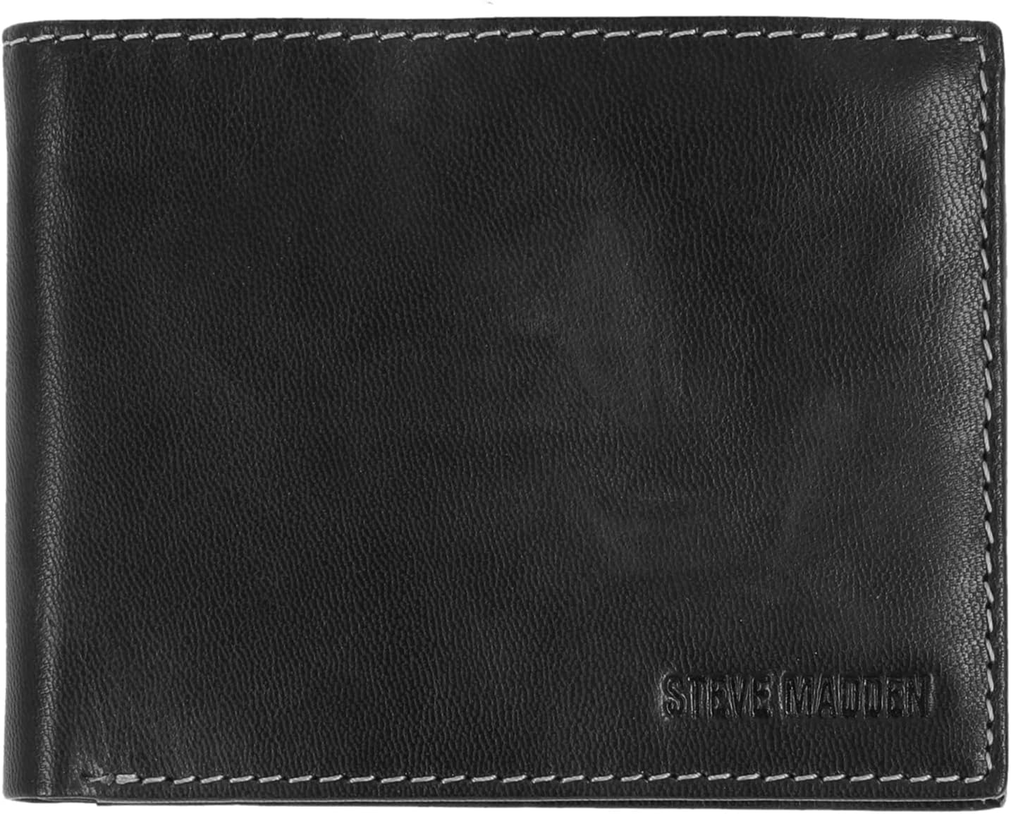 mens Leather Rfid Wallet Extra Capacity Attached Flip Pocket Wallet