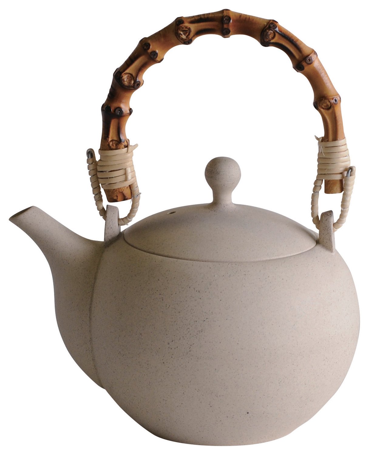 Amazon｜常滑焼 満月 土瓶 1.5号 (丸アミ) 梨地 M0957｜急須  