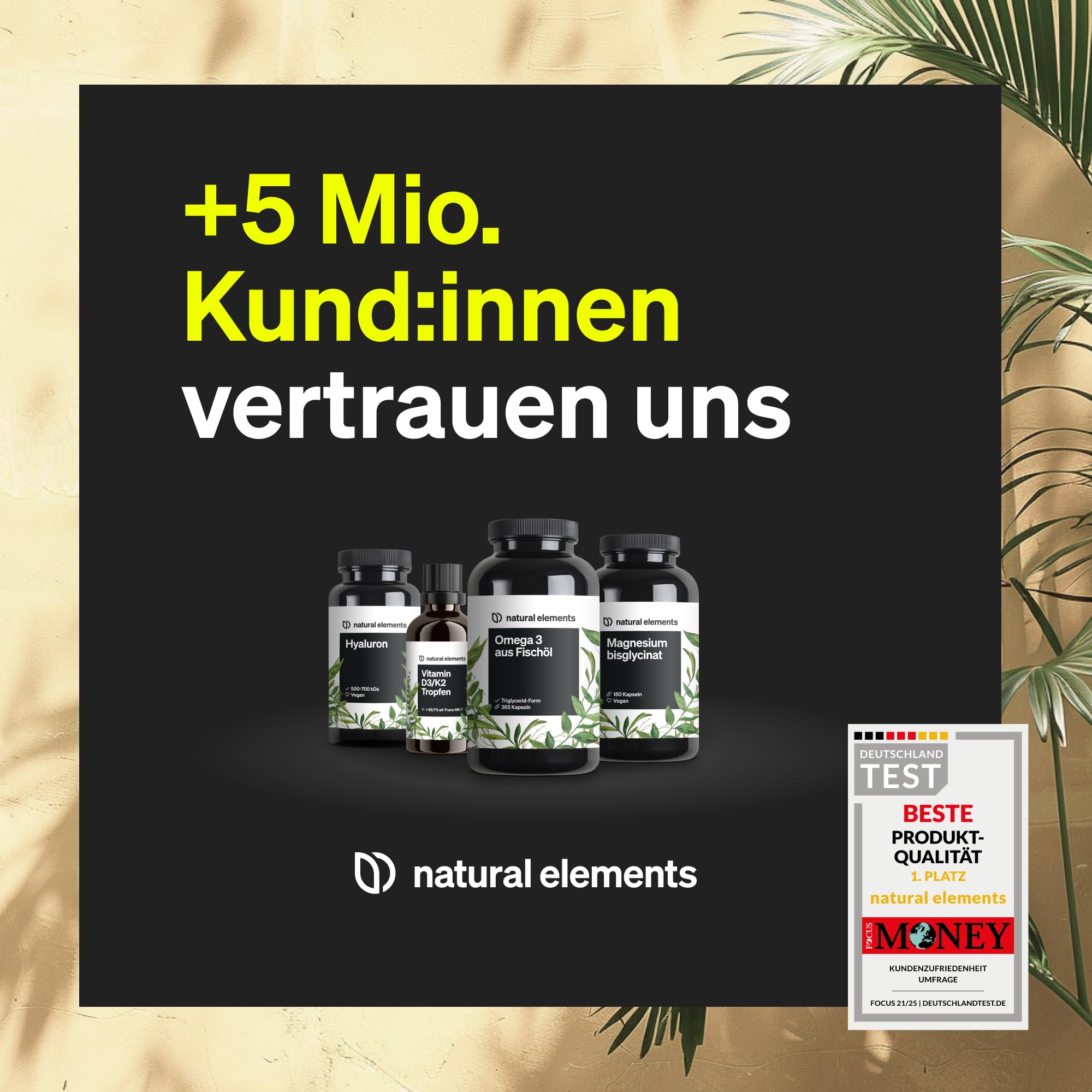 natural elements Multivitamin – 365 vegane Tabletten – Jahresvorrat – wertvolle Vitamine A-Z, mit Vitamin K1 und K2 – ohne unnötige Zusätze – in Deutschland produziert & laborgeprüft