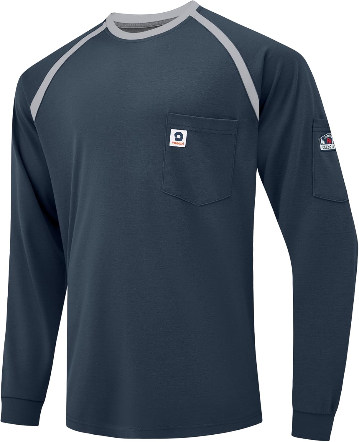 FR Shirts for Men 100% Cotton 5.5oz Lightweight NFPA2112/CAT2 Flame Resistant Shirts for Men Long Sleeve