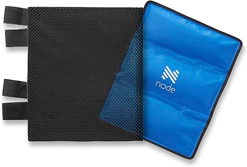 Miniatura 4 de Paquete de gel de terapia caliente y frío/envoltura térmica para lesiones – Compresa de hielo reutilizable de 10 x 15 pulgadas con cubierta y correa