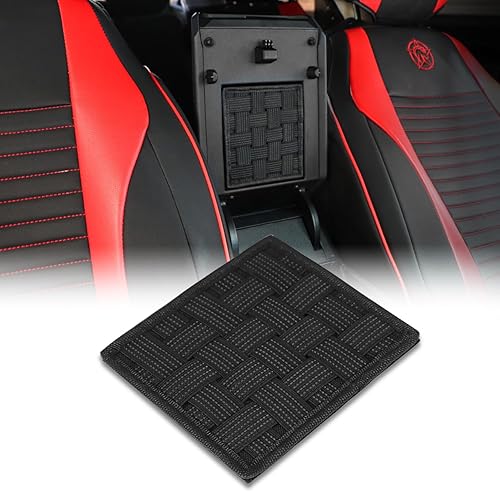 Organizador de consola central de rejilla elástica compatible con accesorios Ford Bronco para 2021 2022 2023, todos los bordes, almacenamiento