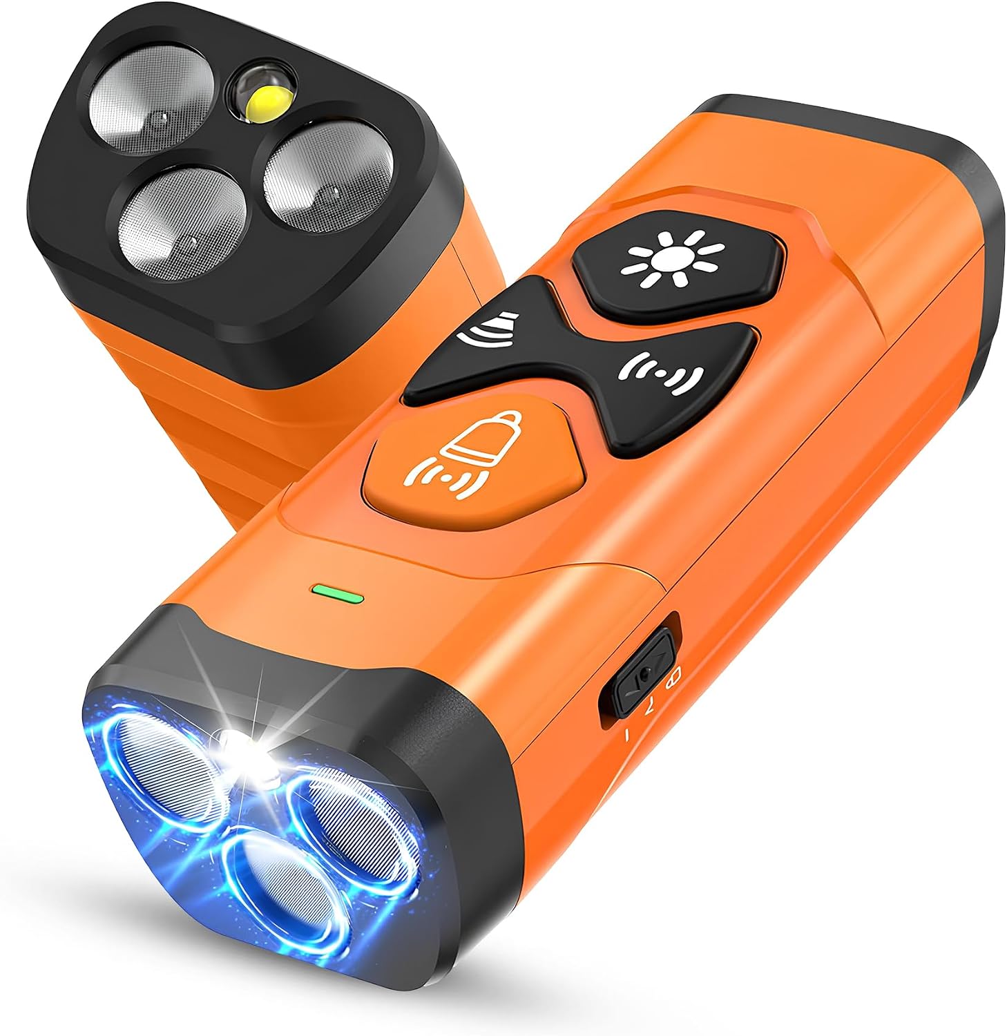 Ultrasonic Dog Bark Deterrent Device – Anti Barking Control with 3 Emitters, 4 Modes, USB-C Rechargeable, LED Flashlight – Humane No Bark Device for Training Indoor & Outdoor