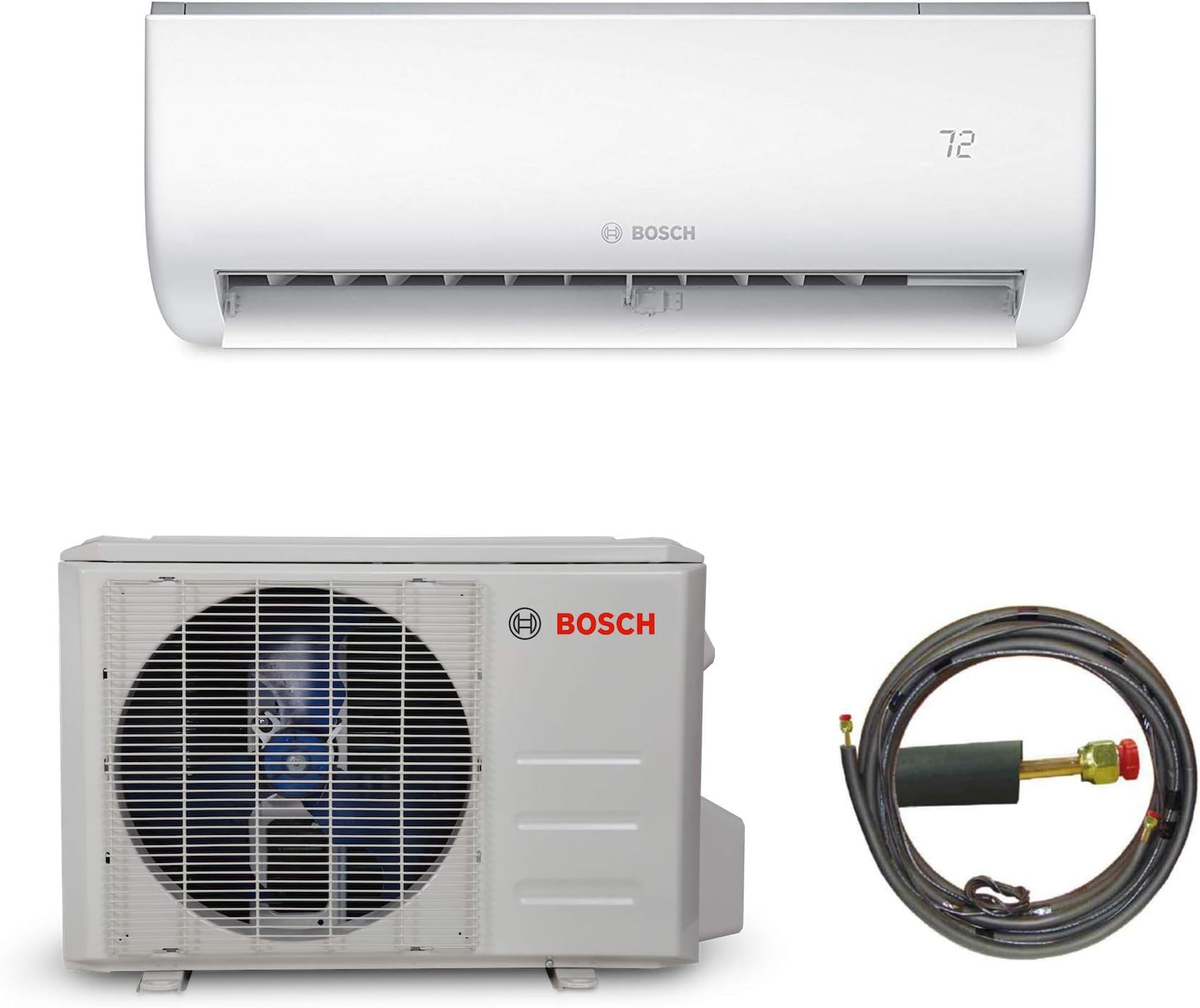 BOSCH Thermotechnology 8733947999 Ultra-Quiet 12K BTU 115V Mini Split Air Conditioner & Cooling System with Inverter Heat Pump, 20.9 SEER High-Efficiency โ 7 yr. ltd. Warranty and Energy Star Certified