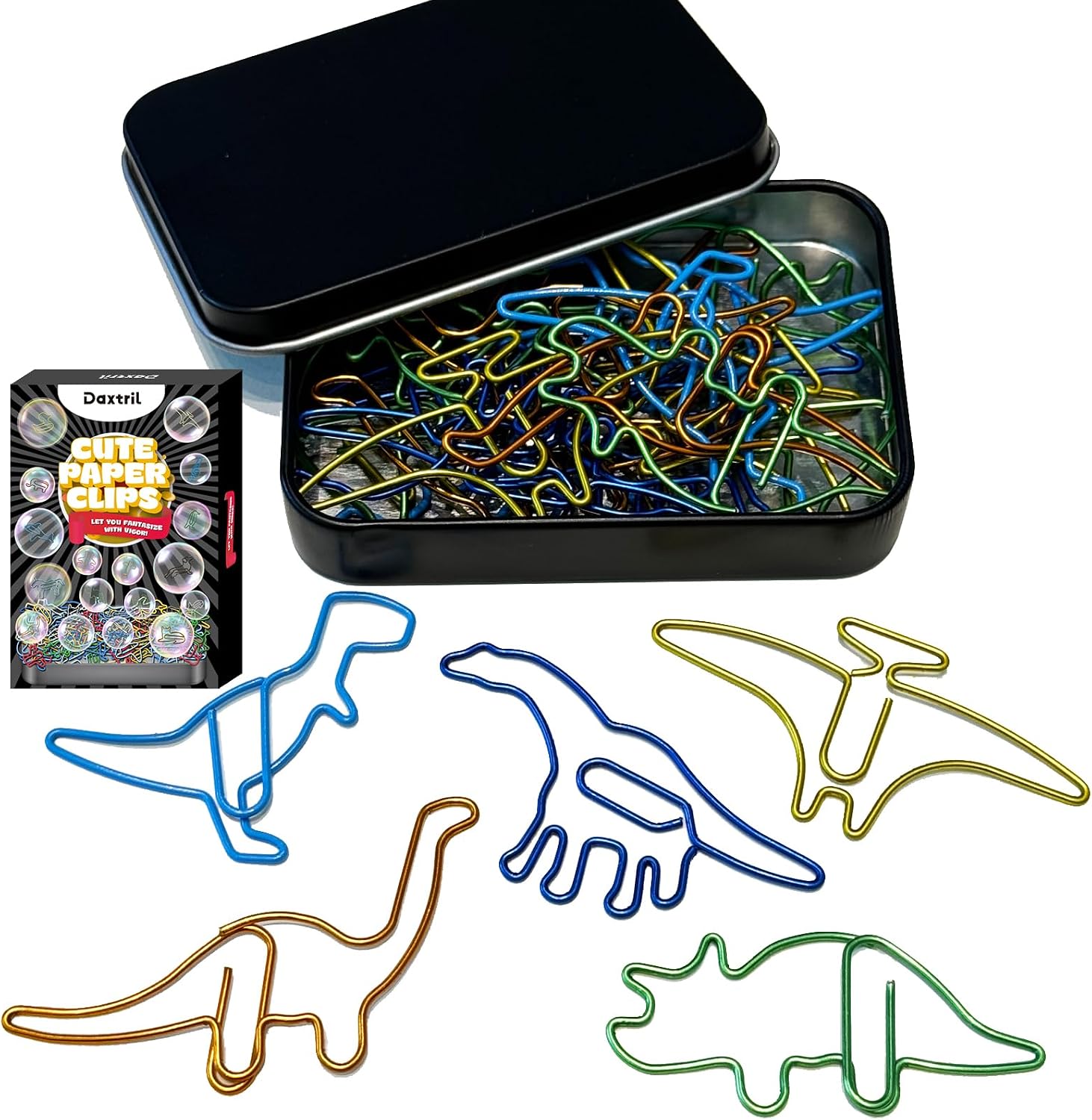 Cute Paper Clips, 30PCS Dinosaur Paper Clips Creative Bookmarks