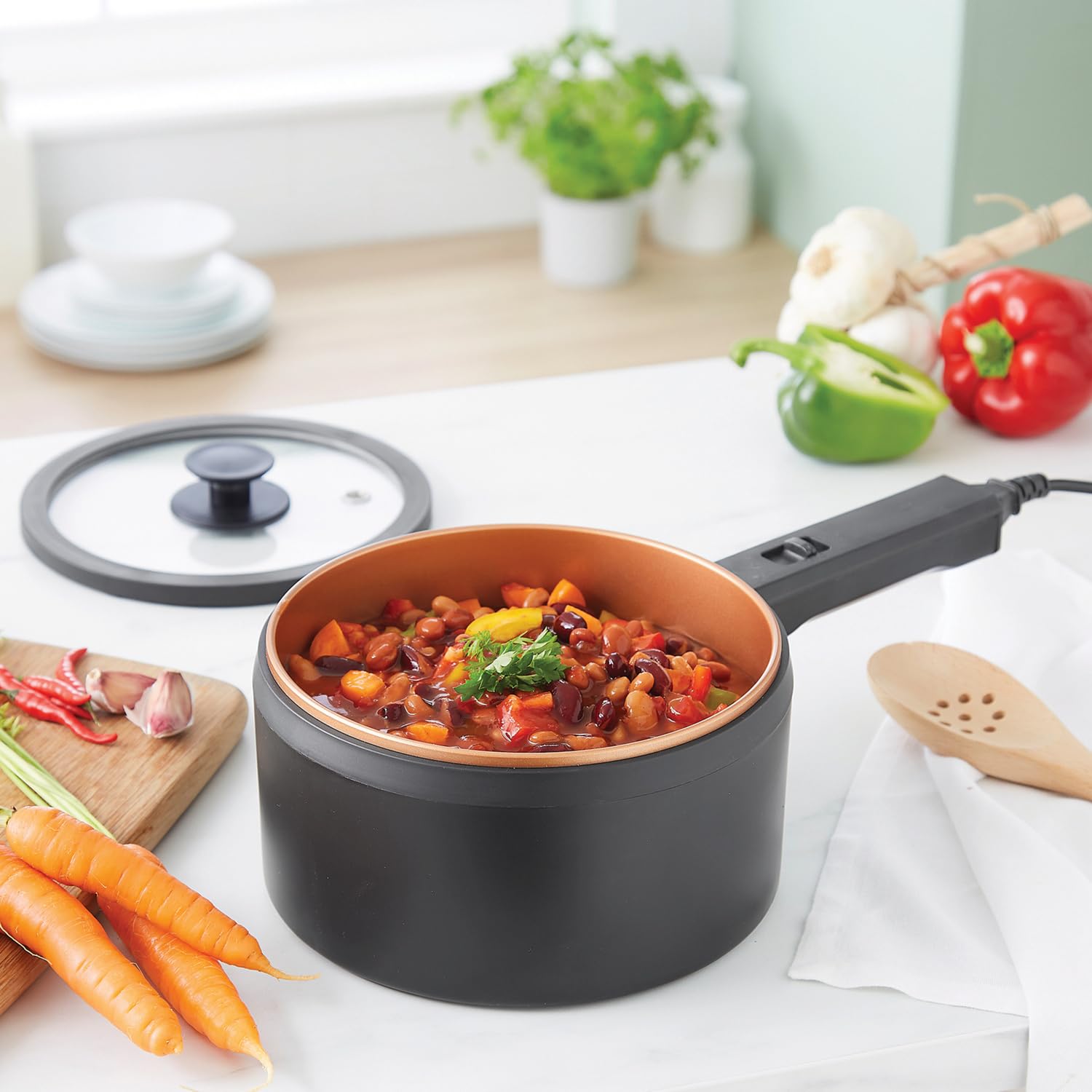 Mini Schnellkochtopf 28cm - Schnellkocher Für Gas & Induktion In Rot