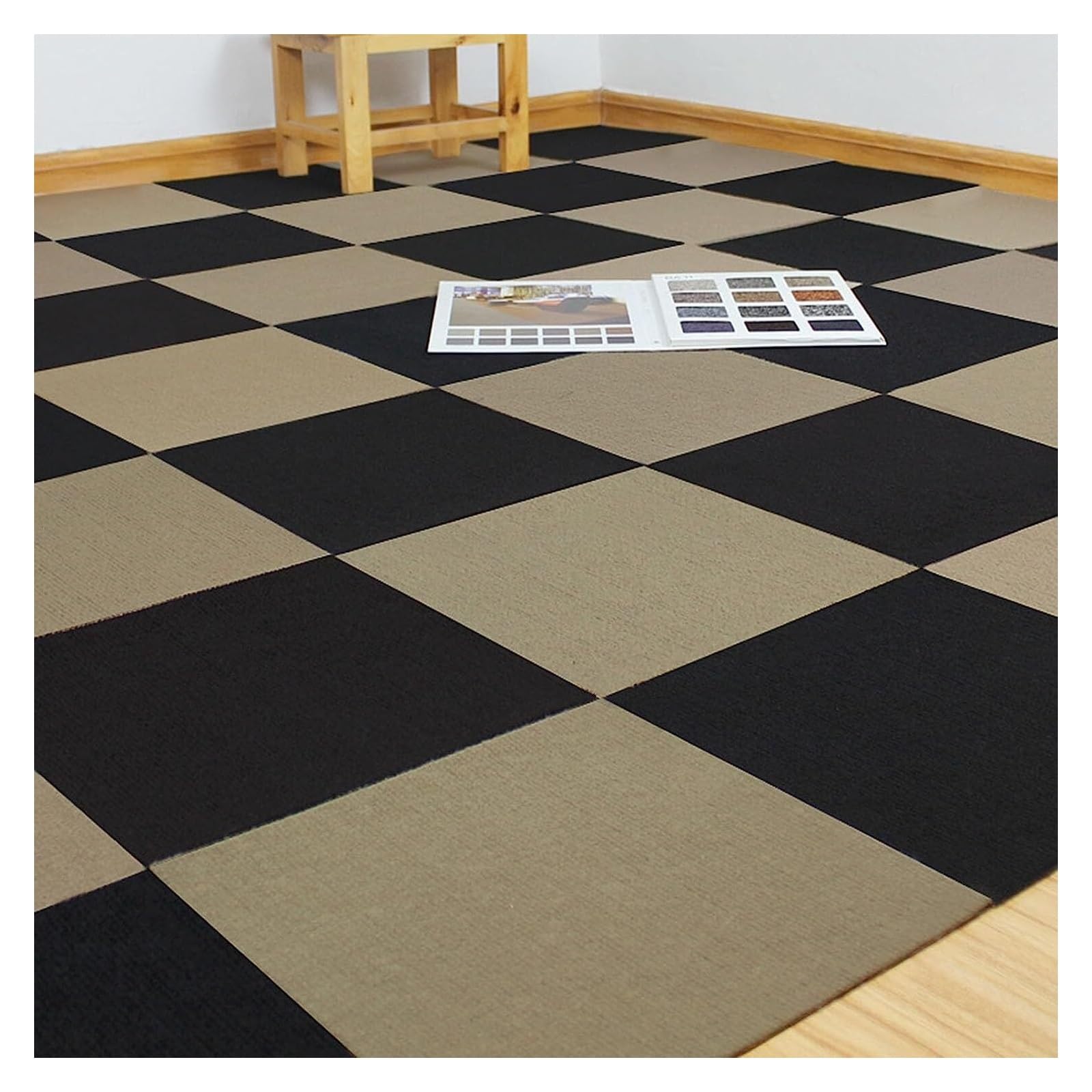 Cxvhsertwr C Arpet Squares, Arpet Tiles Anti Slip Peel And Stick Floor Tile 12 * 12In(,15Pcs)