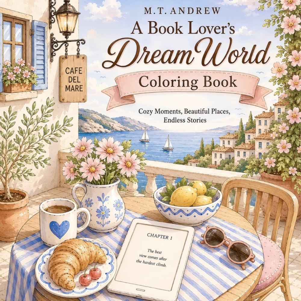 A Book Lover's Dream World: Coloring Book