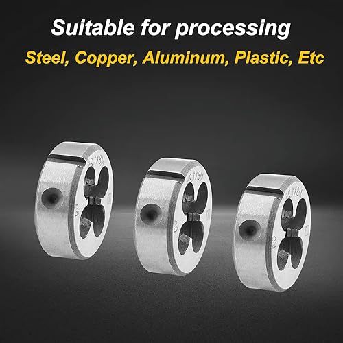 Miniatura 22 de M20 x 1,5 rosca métrica derecha muere para roscado, rosca de 0.787 in y paso de 0.059 in, acero de aleación