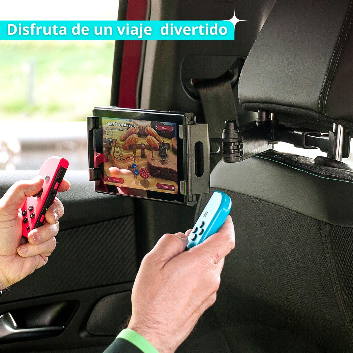Soporte Tablet Coche Reposacabezas. Soporte Tableta Coche Soporte Universal Ajustable, Soporte Compatible con iPad, iPhone, Galaxy Tab, Huawei Mediapad, Smartphones, videoconsolas, eReader.