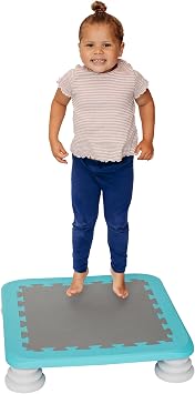 Sensory Autism Kid Trampoline Board | Indoor & Outdoor | Blue | Suitable for Kids and Toddler Toys Trampoline for 3 Years Old Plus, 75kg Weight Limit, PU Foam Removable Foot Pads