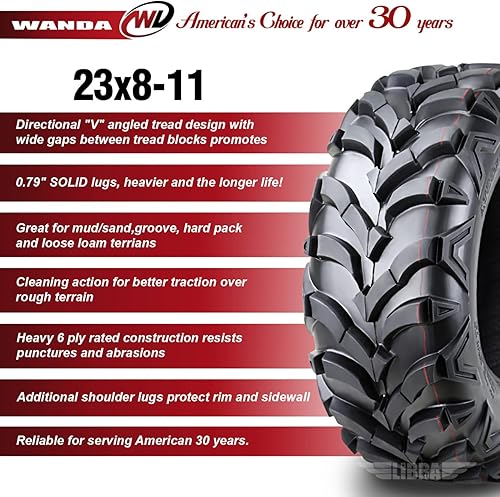 Vista 35 de Wanda - Juego de 2 neumáticos P341 para ATV/UTV