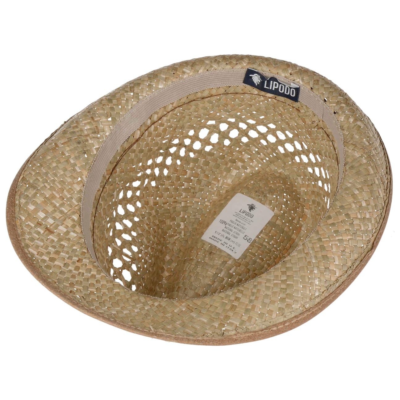 LIPODO Classic Trilby Sombrero de Paja Unisex Todo el ano