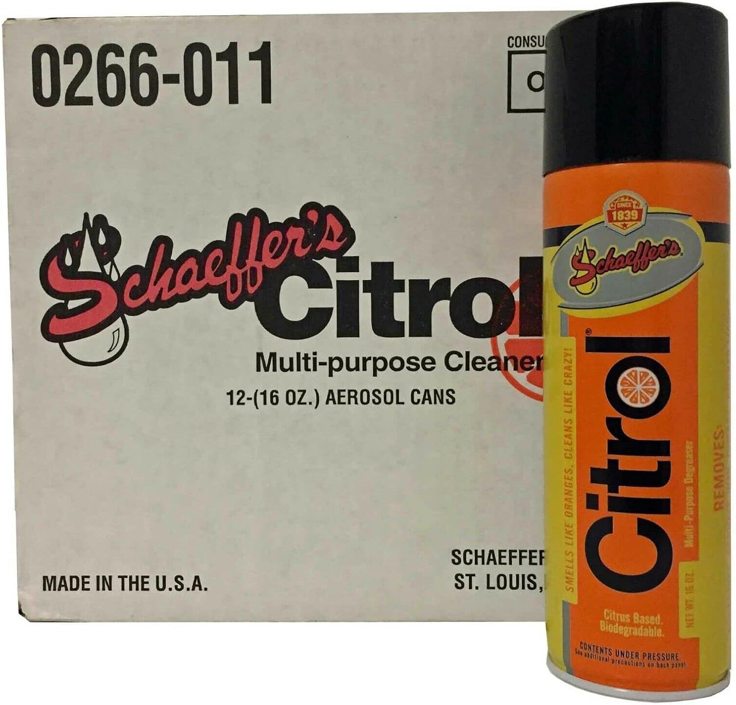 Schaeffers 266 Citrol Mulit Purpose Industrial Cleaner Degreaser Case (12 pack)