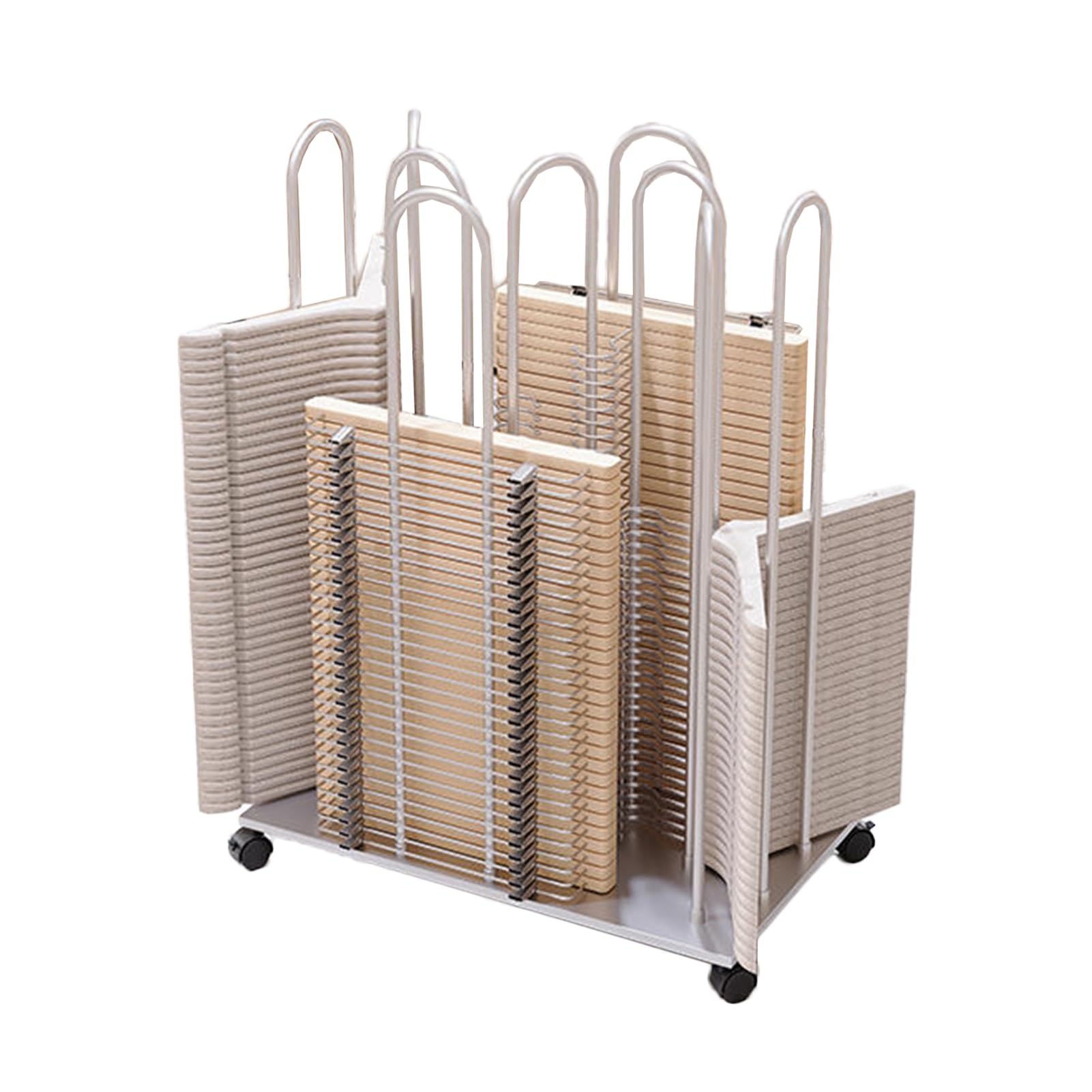 Support de rangement pour cintres à 4 côtés : chariot mobile pour magasin et centre commercial