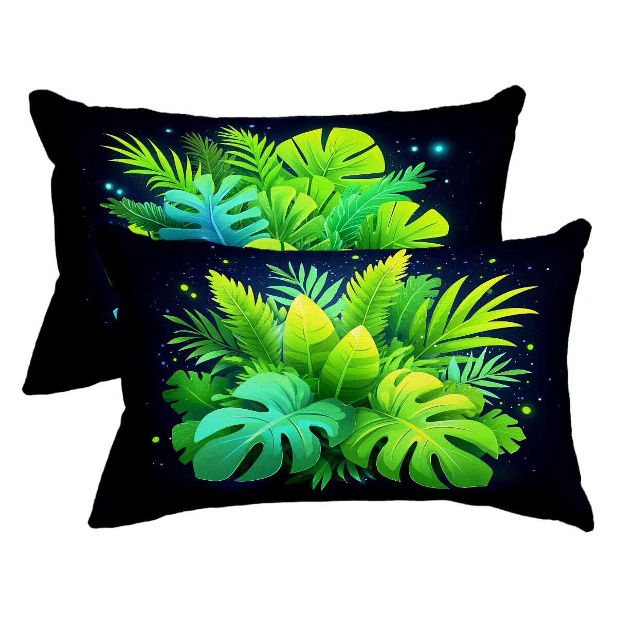 Housse coussin exterieur impermeable 40x70 taie oreiller marine lin