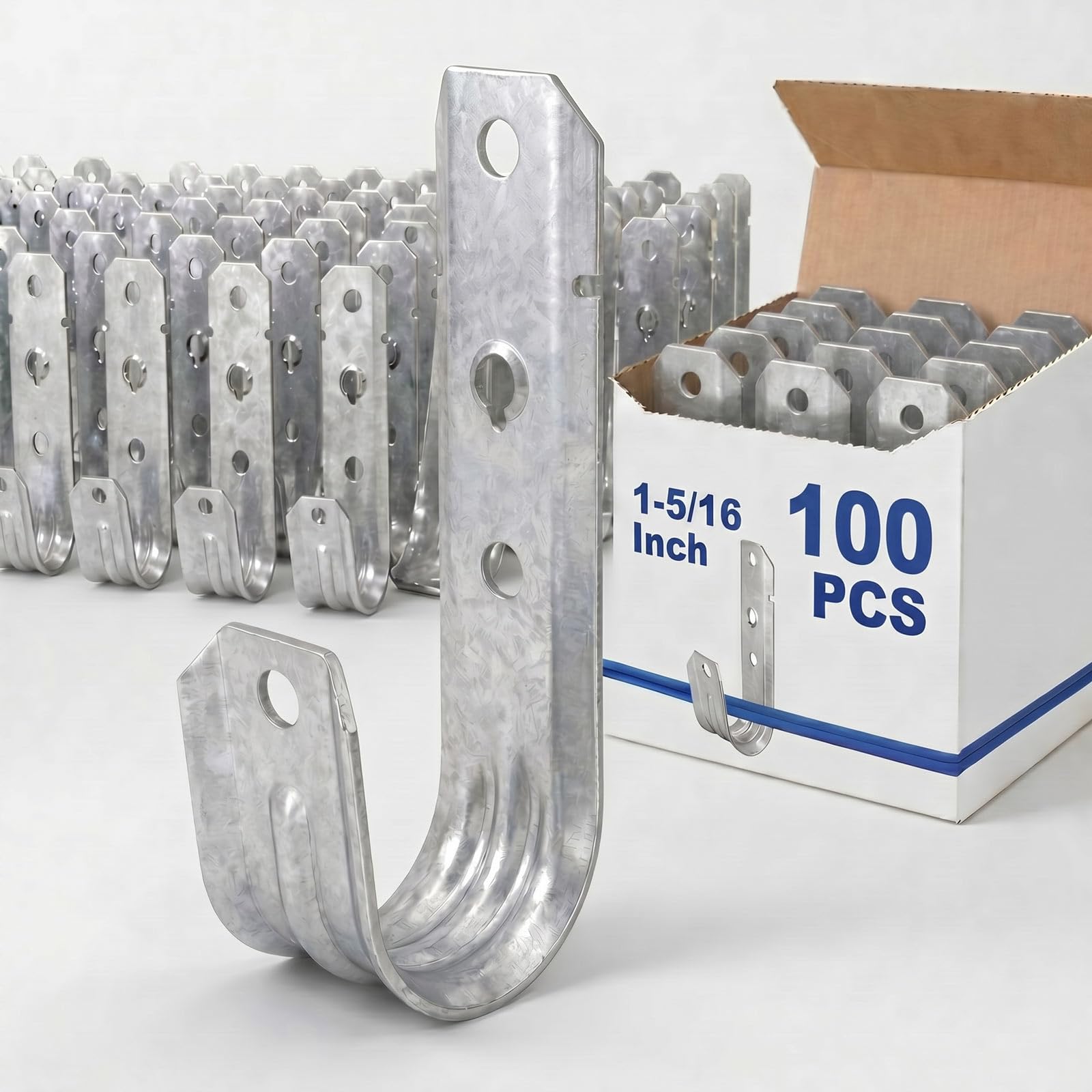 Gisafai 100 J Hooks for Hanging Heavy Duty J Hooks, 1/5-16 Inch