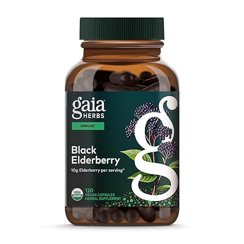 Gaia Herbs Black Elderberry - Daily Immune Support Supplement to