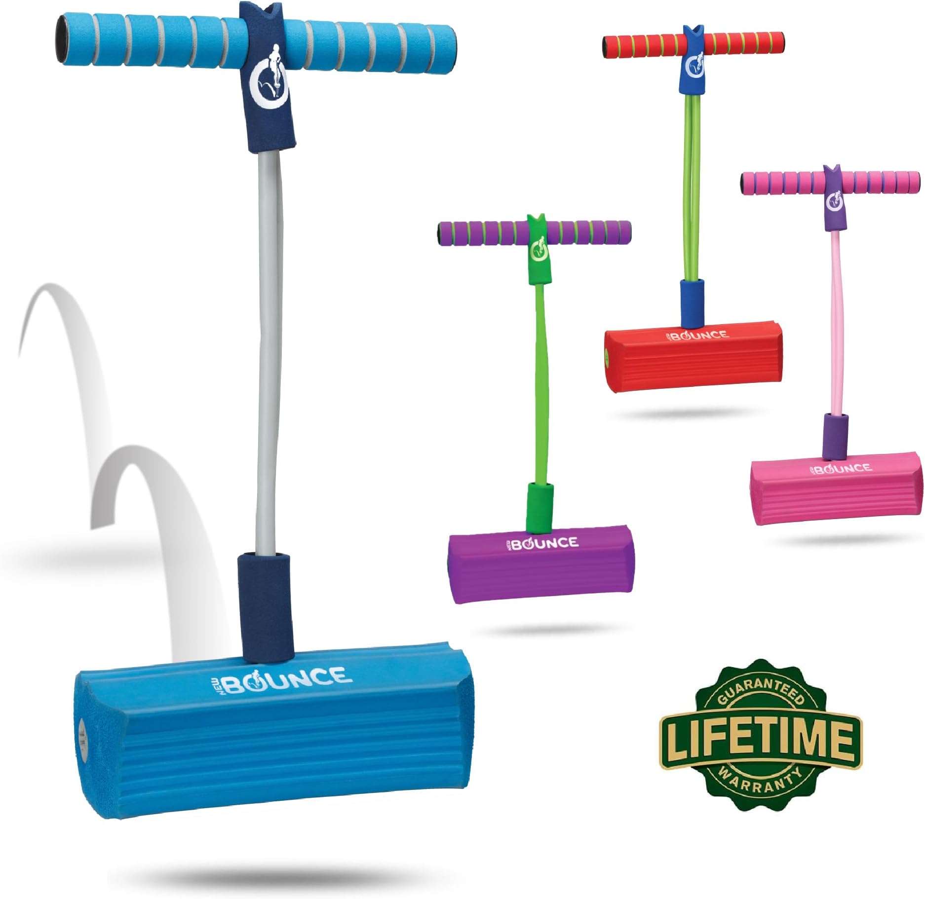 Foam Pogo Stick Jumper for Kids |100% Safe, Toy for Toddlers|Fun Foam Hopper for Children|Squeaks with Each Hop|Great Gift for Girls and Boys (Blue)