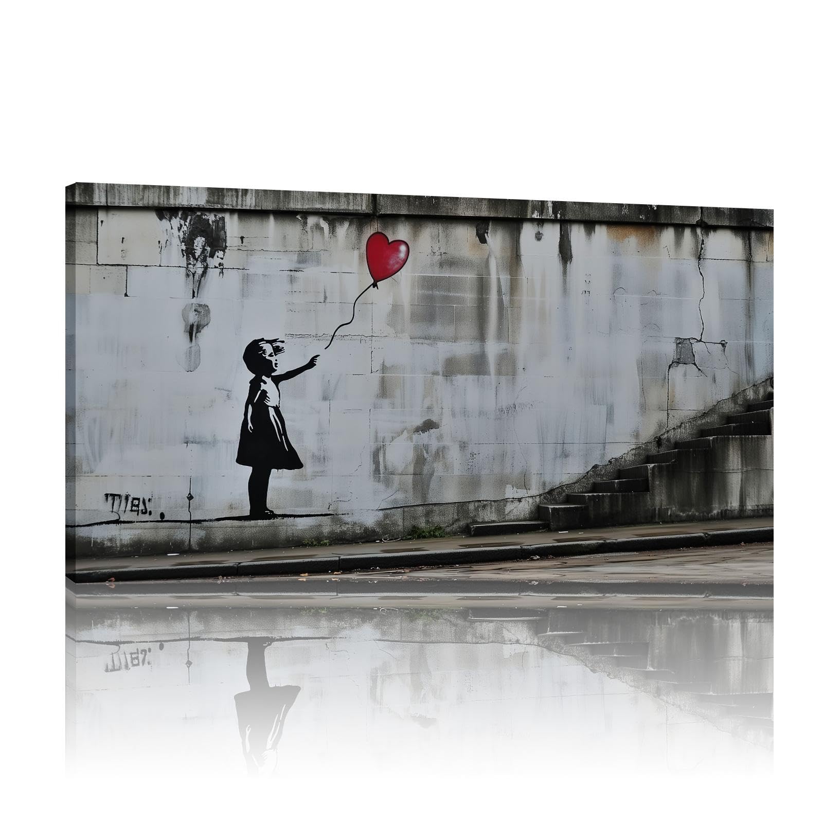 Amazon.com: JGGXHM Red Balloon Girl Poster, Banksy Artwork
