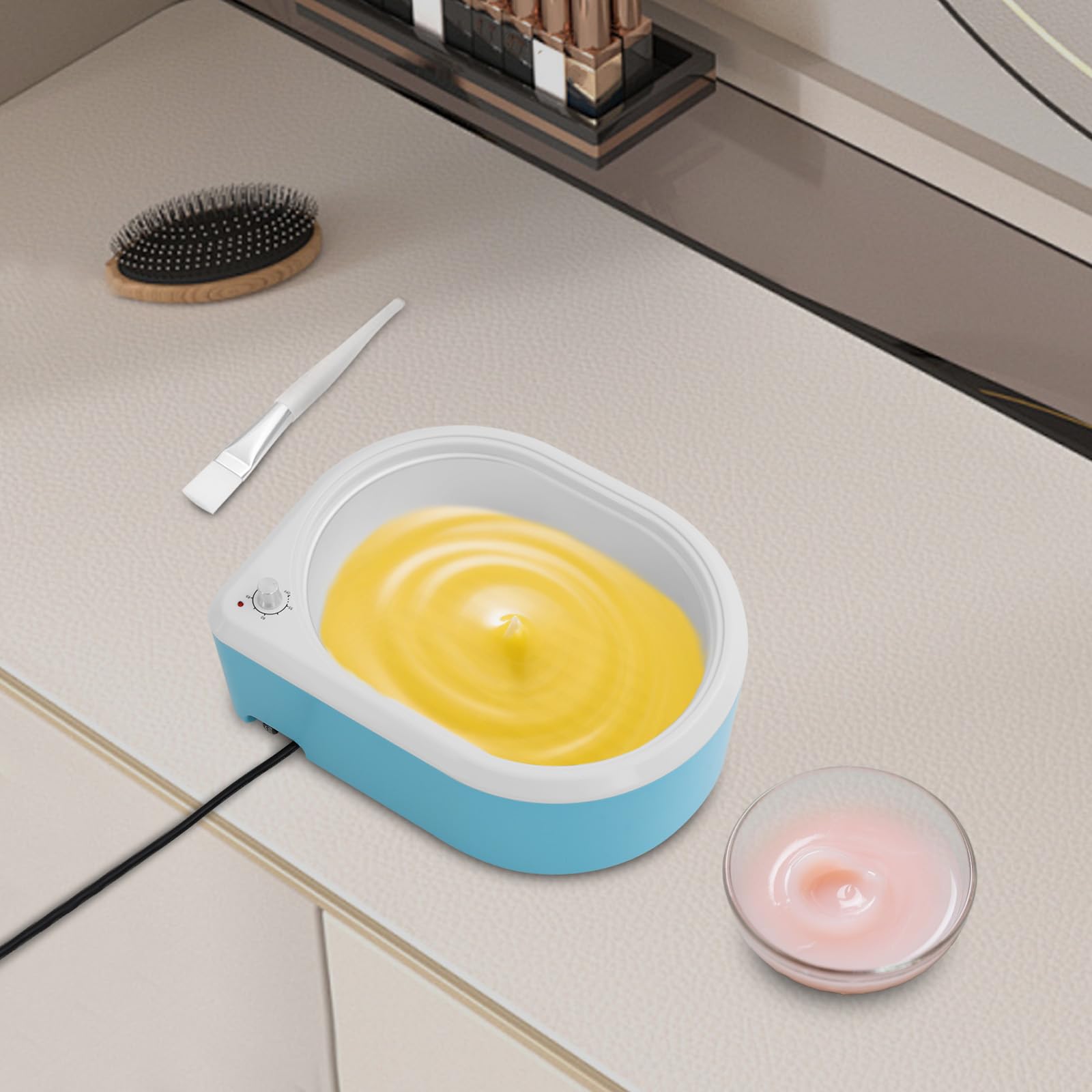 Bagno di paraffina per mani e piedi, paraffina, 2400 ml, idrata la pelle, 265 W (blu e bianco)