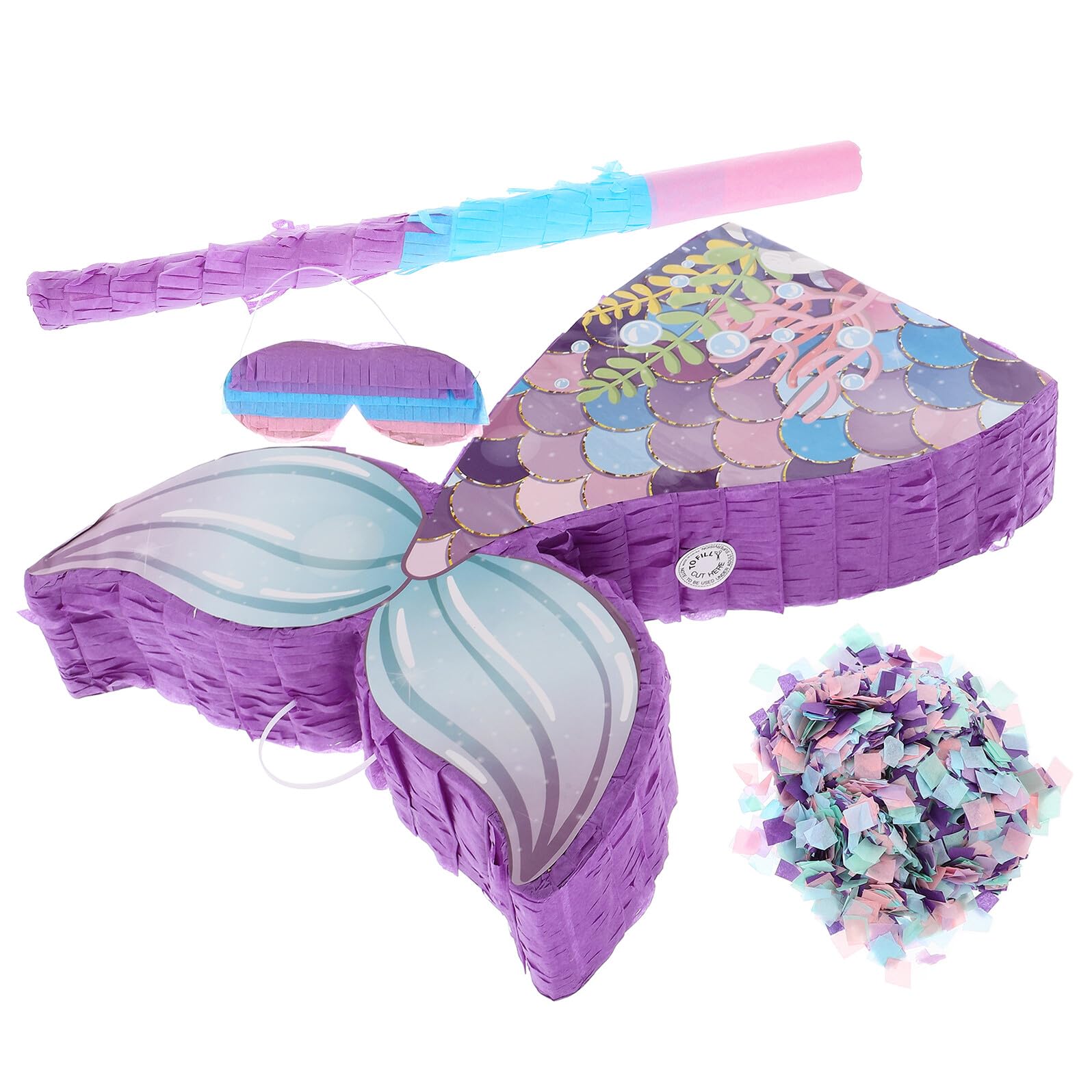 Gatuida Piñata Queue en Papier pour Fête D'anniversaire, Jeu de Fête Rempli de Bonbons, Accessoire Photo Coloré, 1 Set pour Célébrations Garçon